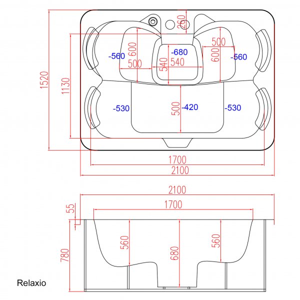 Spabad Relaxio - 4 personer | Lyfco