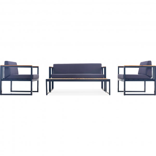 Stilren loungesett i oljet akasie - Dalar