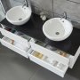 Baderomsmbler 150cm | Dobbel vask og baderomsspeil
