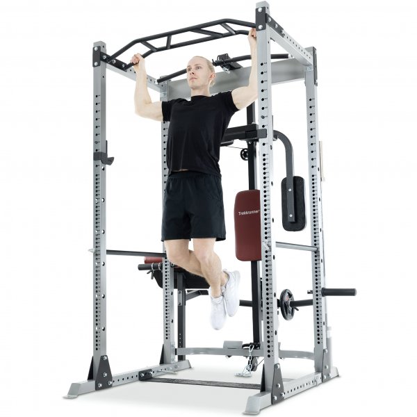 Vektstangstativ med treningsbenk