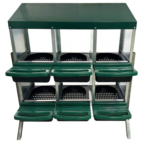 Verperede 6 rom | Galvanisert st�l | H�nerede for h�nsehus