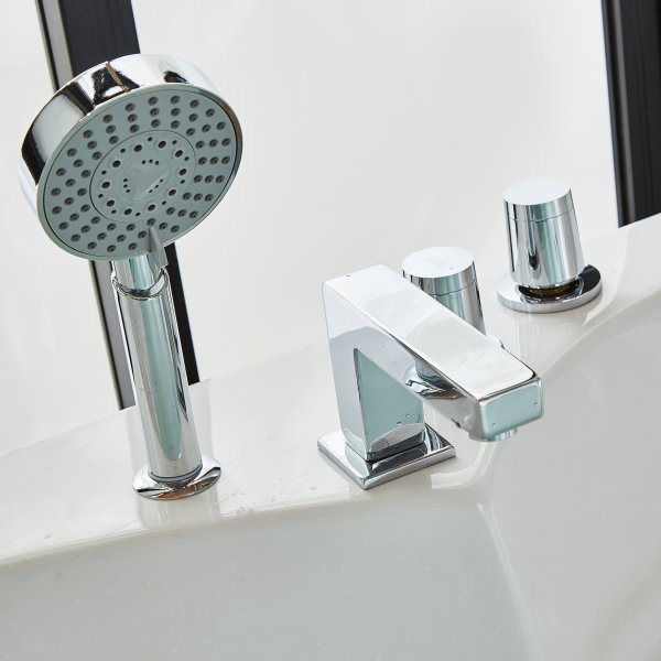 Boblebadekar med glassfront og varmeelement 140x140 cm | BK-006V