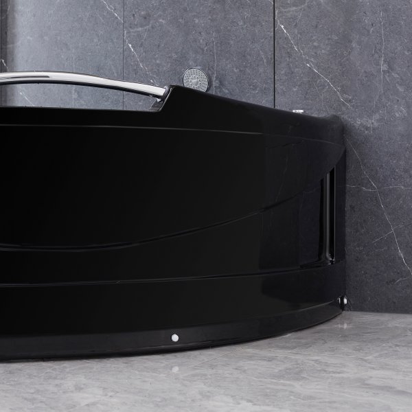 Boblebadekar hj�rne for 2 personer 150x150 cm | BK-005 | Svart