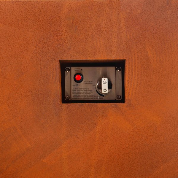 Gassdrevet peis laget av cortenstål | For utendørs bruk | Husum Gassdrevet peis laget av cortenstål | For utendørs bruk | Husum