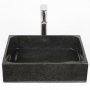 Servant 45x35cm | Svart naturstein | Unike skift