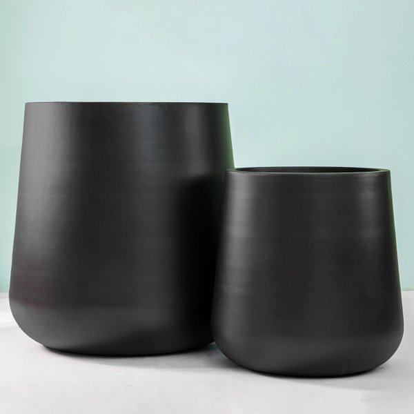 Fiberforsterket utegryte - Rund - Sort Fiberforsterket utegryte - Rund - Sort