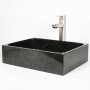 Servant 45x35cm | Svart naturstein | Unike skift