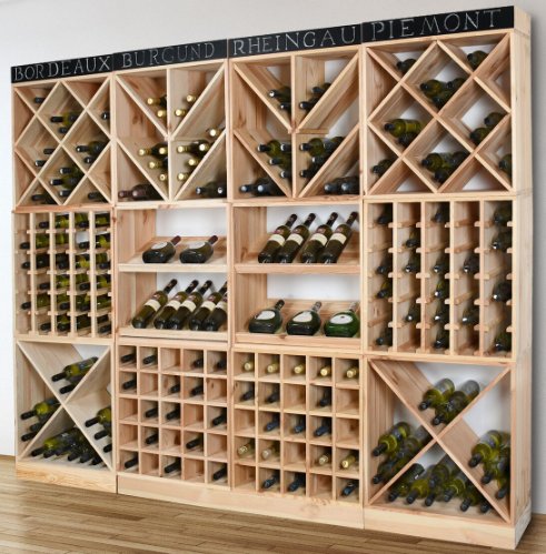 Vinhylle i tre 60x30x30cm | Naturlig furu | Kompakt design og holdbar oppbevaring