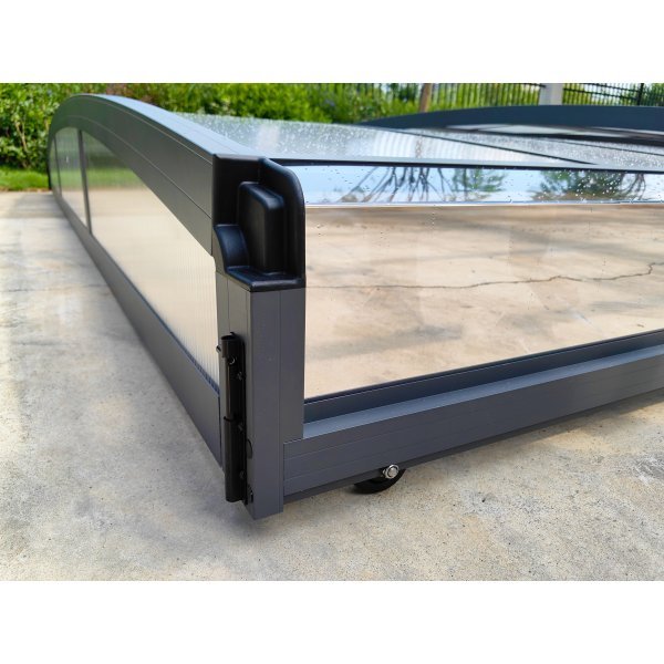Bassengtak 3 � 6 m | Uten skinner | UV-beskyttelse | Justerbar d�r