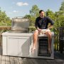 Utekj�kken med kj�leskap | Gassgrill i rustfritt st�l med granittbenkeplate (4 brennere) | Hvit | Alaska