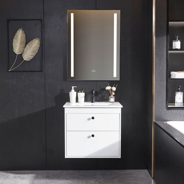 Kommode 60cm | LED speil med dimmer | Mikser inkludert Kommode 60cm | LED speil med dimmer | Mikser inkludert