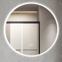 Rundt baderomsspeil 120cm | LED-lys og antidugg