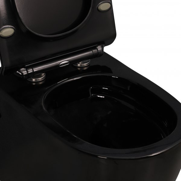 Toalettpakke vegghengt toalett & Skjult sisterne | Svart