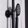 Takdusjsett med termostat svart | �30 cm takdusj, h�nddusj, CC 150/160 mm