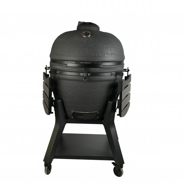 Kamado-grill �68 cm | Keramisk grill i matt svart med presisjonstermometer