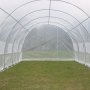 Tunneldrivhus 18m | Stlramme med transparent PE plastdeksel