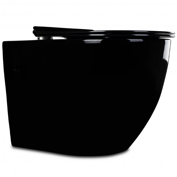 Toalettpakke vegghengt toalett & Skjult sisterne | Svart