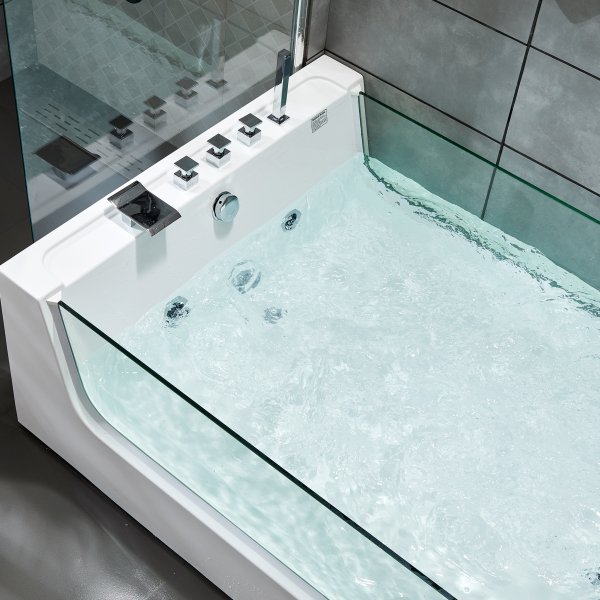 Stort boblebad for to 170x120cm | Med glass og varmer | BK-007V