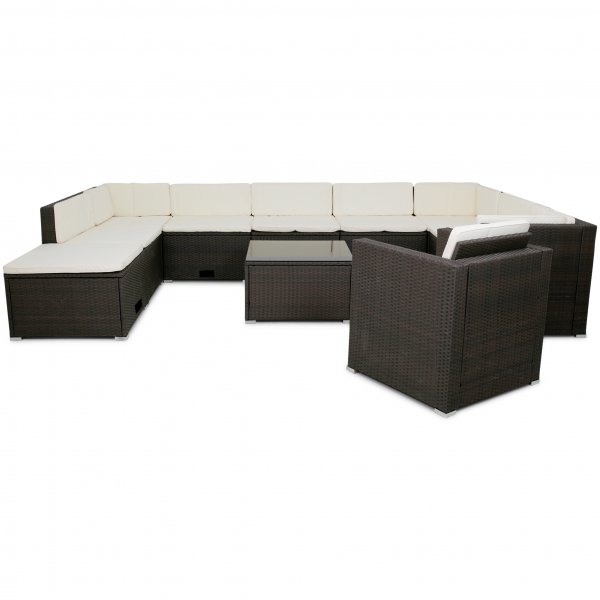 Stor loungegruppe utem�bler | Smart innebygd lagring | Kunstrotting