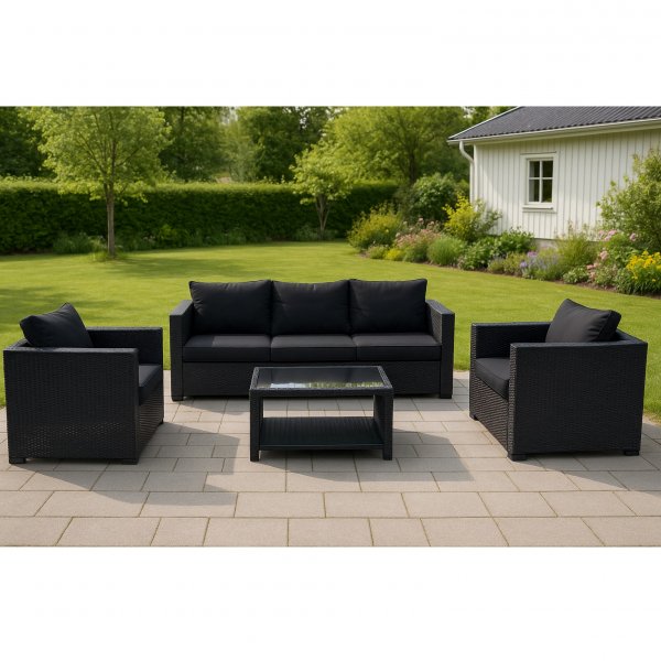 Sofagruppe utembler | Innebygd oppbevaring | Gr kunstrotting | Sanns