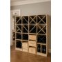 Vinboks i tre | Vinstand for 24 flasker | Naturlig furu | Stabil og modul�r vinlagring