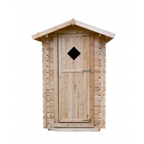 Utedo i tre | Utetoalett i furu | Komplett byggesett | 123 � 102 � 217,8 cm