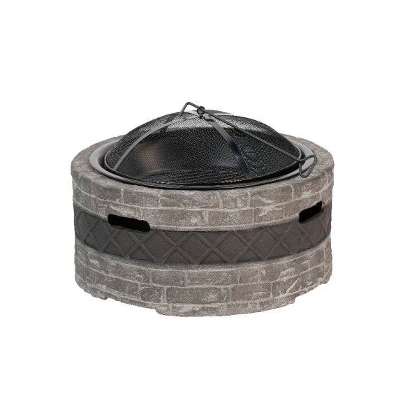 Ildsted med grillfunksjon og gnistbeskyttelse | �89 cm | Ildfat for hage og uteplass | Bergsl�gan