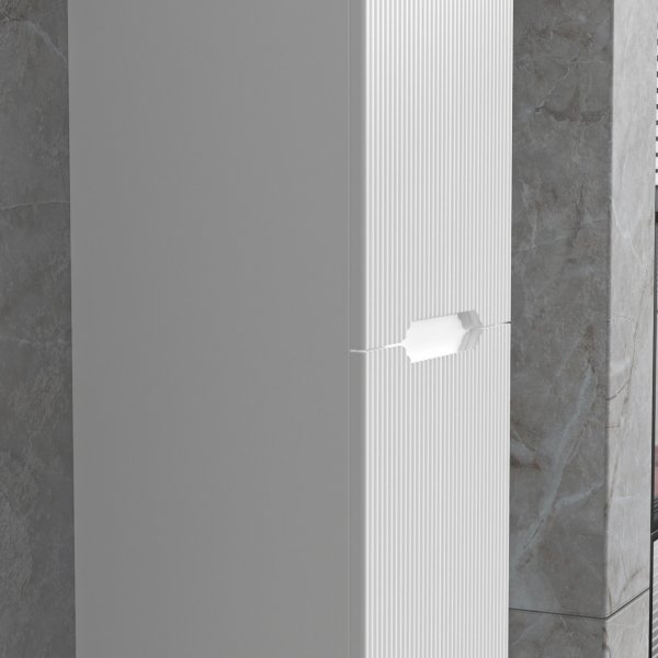 Baderomspakke | Kommode 101cm | Rundt LED-speil | Tuba - Hvit Baderomspakke | Kommode 101cm | Rundt LED-speil | Tuba - Hvit