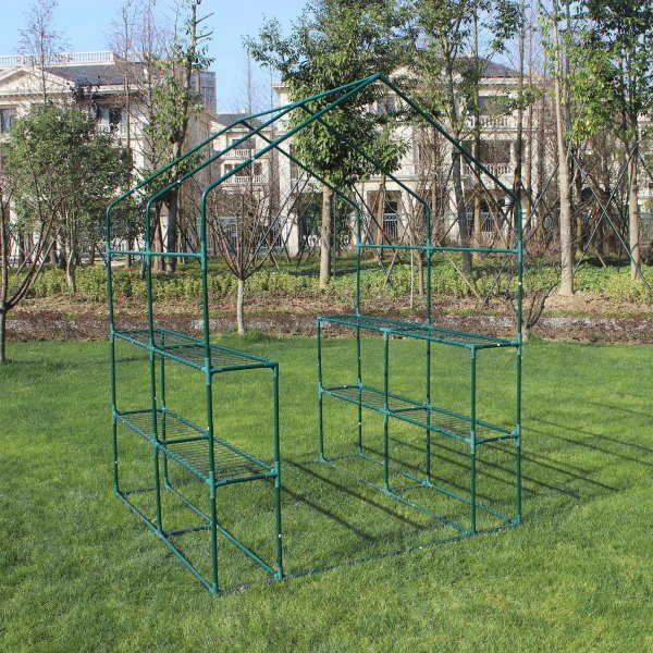 Drivhus i plast 2m� | St�lramme med PE plastdeksel