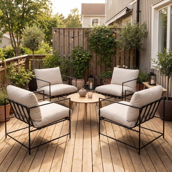 Loungefåtölj i galvaniserat stål | Fårö Loungefåtölj i galvaniserat stål | Fårö