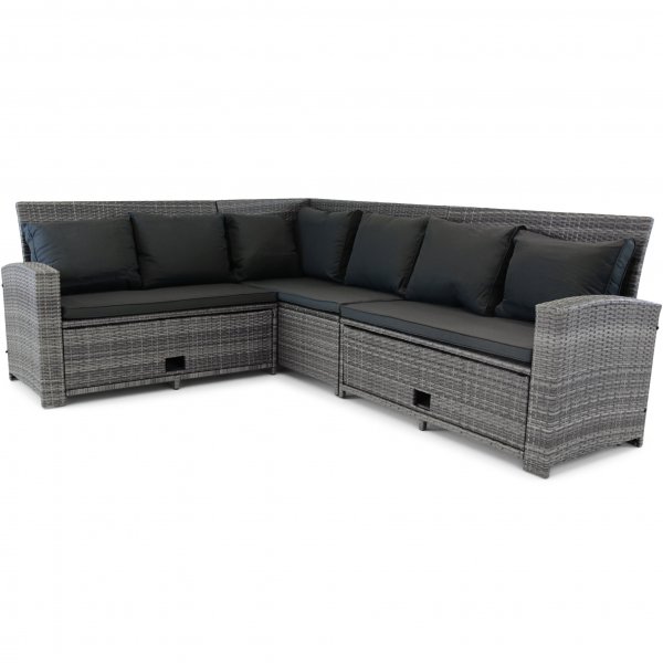 Sofagruppe utembler | Innebygd oppbevaring | Gr kunstrotting | Sanns