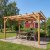 Pergola i tre | 4 × 3 m | Mørkebrun furu Pergola i tre | 4 × 3 m | Mørkebrun furu