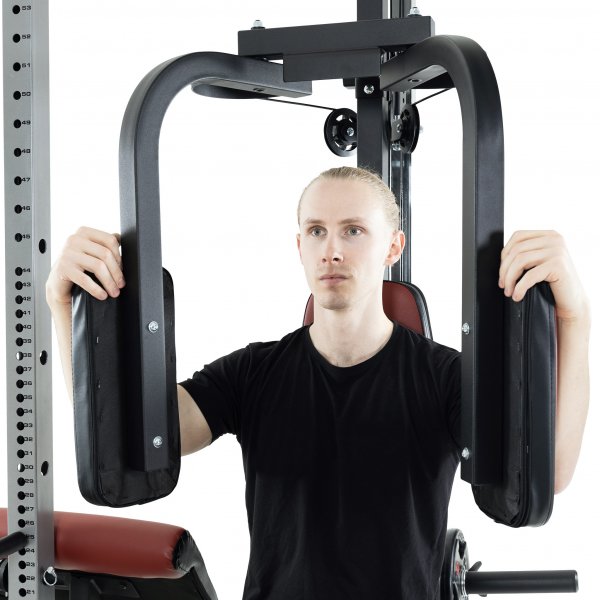 Vektstangstativ med treningsbenk