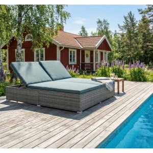 Solseng utendørs | Justerbar rygg | Pute inkludert | Glyxnäs Grå Solseng utendørs | Justerbar rygg | Pute inkludert | Glyxnäs Grå