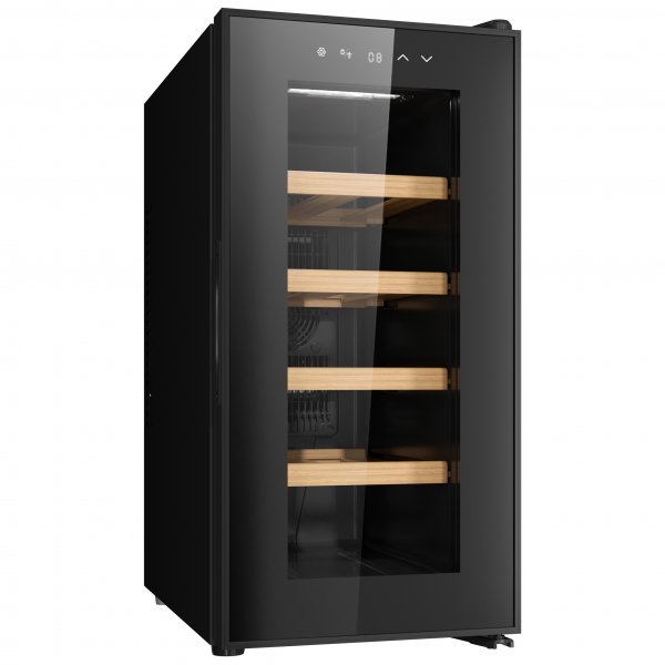 Vinkjøler 10 flasker | Ekstra lydløs | LED-belysning | 26,5 cm smal Vinkjøler 10 flasker | Ekstra lydløs | LED-belysning | 26,5 cm smal