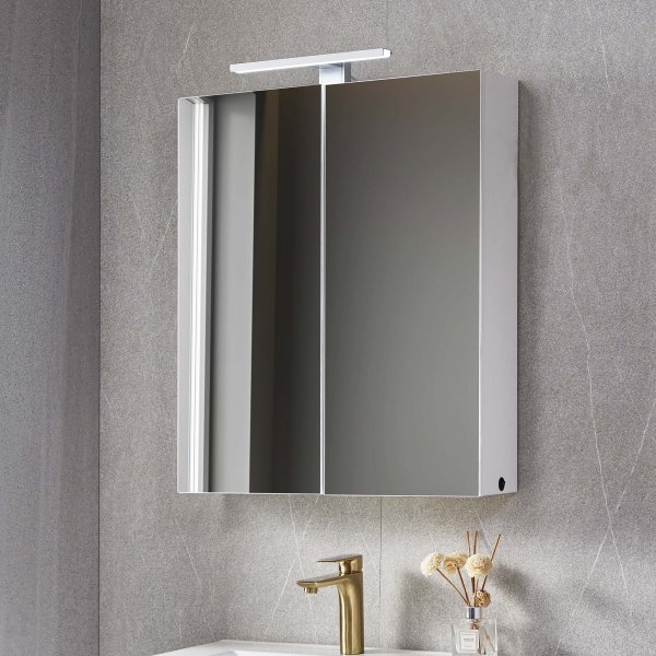 Speilskap 60x70cm | LED-belysning og doble speil