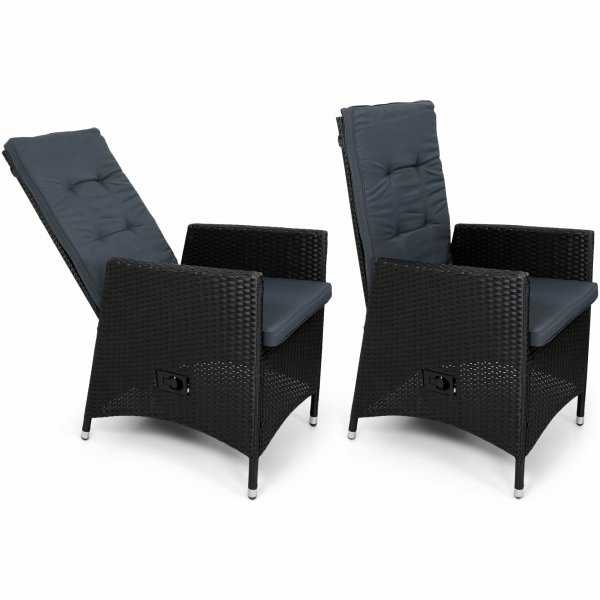 Spisegruppe i kunstrotting med 6 sammenleggbare høye stoler Spisegruppe i kunstrotting med 6 sammenleggbare høye stoler