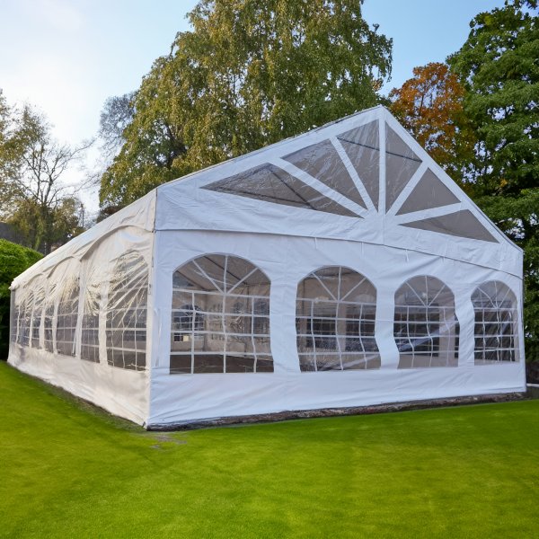 Stort partytelt 6 × 6 m | Vanntett, brannsikkert og UV-behandlet PVC Stort partytelt 6 × 6 m | Vanntett, brannsikkert og UV-behandlet PVC