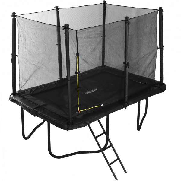 Rektangul�r trampoline 5,18 � 3,05 m | Pro modell med sikkerhetsnett | Svart