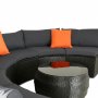 Stor rund loungesett med innebygd oppbevaring til puter - 6 sitteplasser