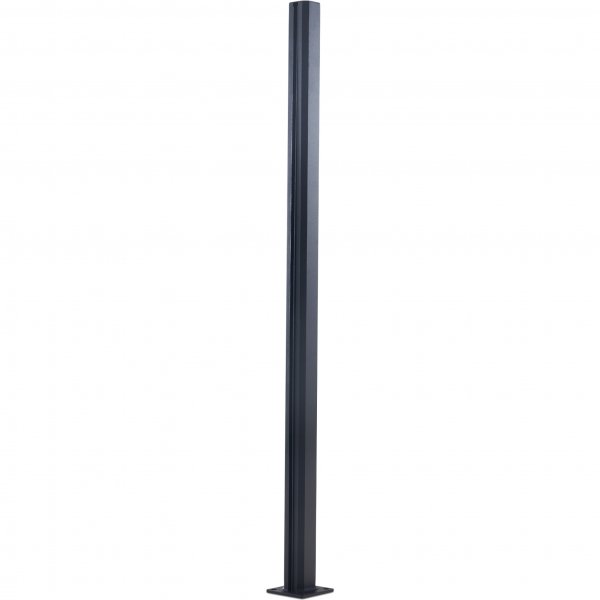 Endestolpe for glassrekkverk | Svart Endestolpe for glassrekkverk | Svart