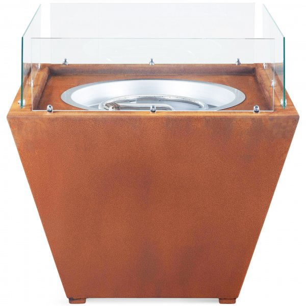 Gassdrevet peis laget av cortenstål | For utendørs bruk | Husum Gassdrevet peis laget av cortenstål | For utendørs bruk | Husum