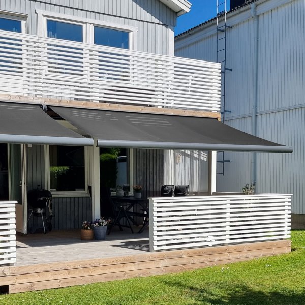 Terrassemarkise helkassett 4x3m | Motor & fjernkontroll | Metalcraft