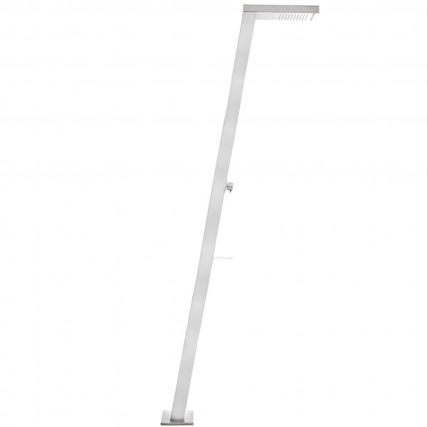 Utedusj med toppdusj og regndusj | Børstet rustfritt stål Utedusj med toppdusj og regndusj | Børstet rustfritt stål