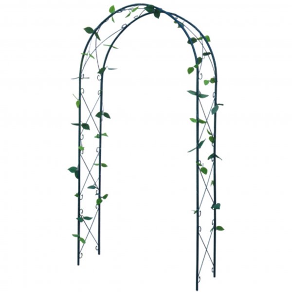 Rosebue med vakker dekor | Pulverlakkert metall | Grønn Rosebue med vakker dekor | Pulverlakkert metall | Grønn