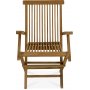 Salt� sammenleggbar teakstol med armlener � klassisk utestol i teak