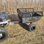 Robust ATV Trailer med Mesh | 700KG lastekapasitet og terrenghjul | Svart