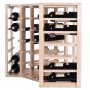 Hj�rne vinhylle i naturlig furu | Vinoppbevaring for 24 flasker | Kompakt og stilren design