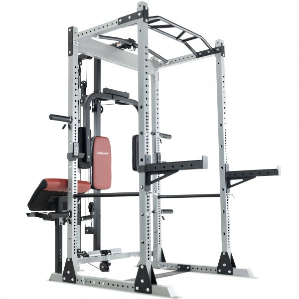 Vektstangstativ med treningsbenk