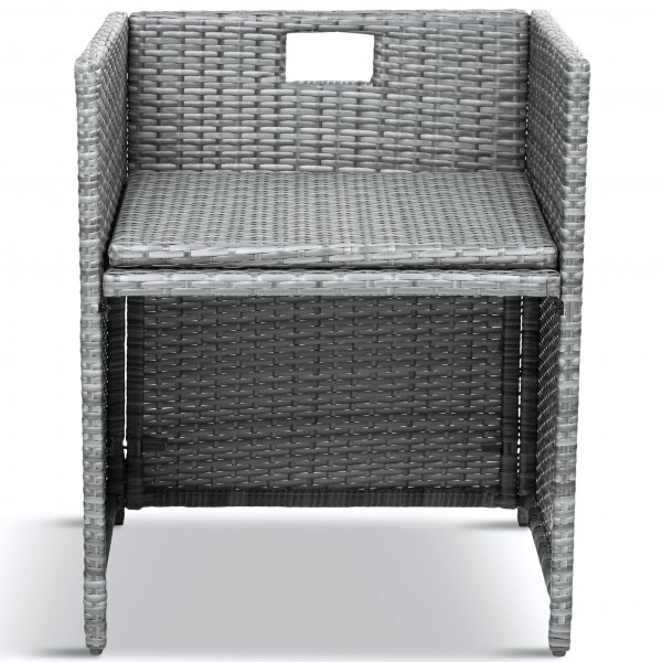 Utendørs spisegruppe | 10 sitteplasser | Grå | Kunstrotting Utendørs spisegruppe | 10 sitteplasser | Grå | Kunstrotting